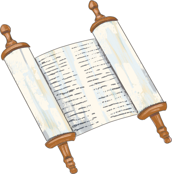 Painterly Hanukkah Torah Scroll